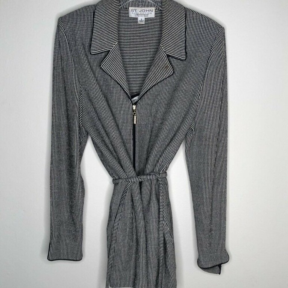St. John Blouse With Jacket Striped Two Piece VTG